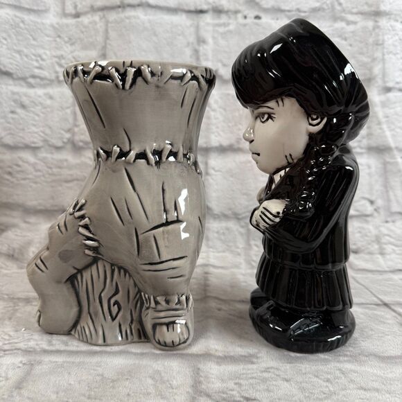 Geeki Tikis Wednesday Addams and Thing Tiki Mugs Jenna Ortega Netflix Show NEW - Picture 11 of 11